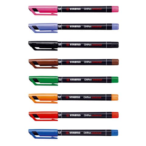 Penna Stabilo OHPen universal Medio (M) 1 mm nero 843/46